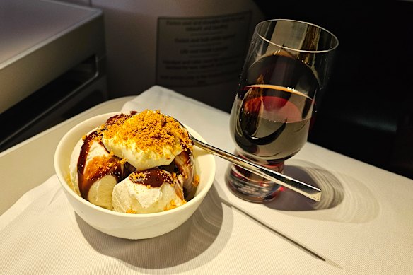 The famous Delta ice-cream sundae.