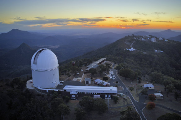 Siding Springs Observatory, atop Mount Woorut, near Coonabarabran.