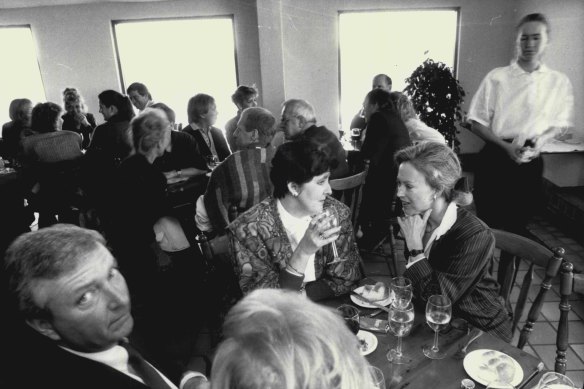 A long lunch at the Bluewater Grill at Bondi Beach in September 1987.