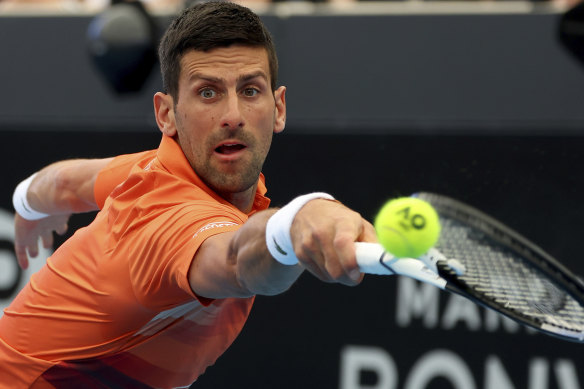 Novak Djokovic overcame a slow start in Adelaide on Thursday.