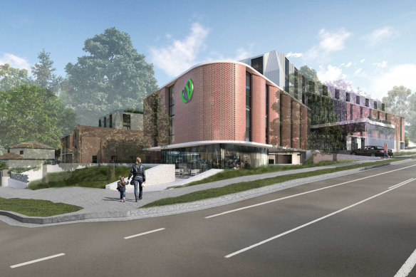 An artist’s render of the proposed TLC Ivanhoe Heights Integrated Community and Care Hub in Ivanhoe East.