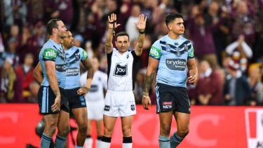 Professional foul: Latrell Mitchell is sent for 10 minutes in the sin bin. 