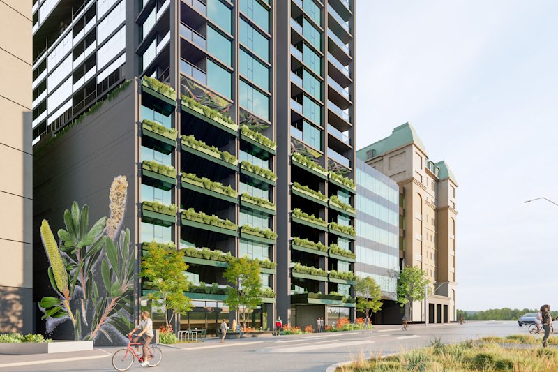 A render for a build-to-rent proposal in Melbourne by developer Novus.