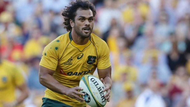 Karmichael Hunt playing for the Wallabies against Italy in Brisbane on June 24.