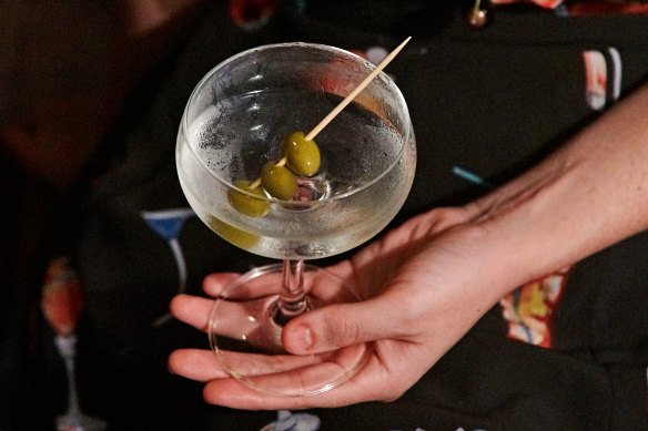 Martinis are a specialty at stalwart Melbourne bar Gin Palace.