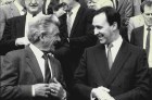 Then prime minister Bob Hawke and treasurer Paul Keating on budget day, 1987. 