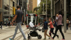 Sydneysiders aren't used to trains running down the centre of city streets.