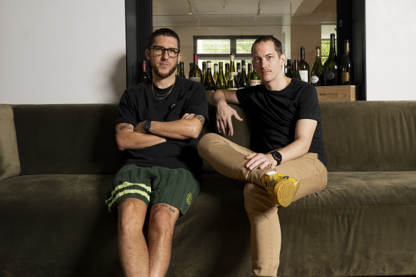 Food and creative director Mitch Orr (left) and head chef Ben Parkinson at the Prince Dining Room.