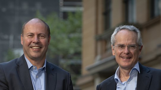 Josh Frydenberg (left) and Rod Sims