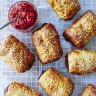 Lamb, beef and vegetable sausage rolls with pistachios.