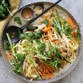 ***EMBARGOED FOR SUNDAY LIFE, NOVEMBER 3/19 ISSUE***
Adam Liaw recipe :Â Peanut Butter Noodles with Roast Chicken
Photograph by William Meppem (photographer on contract, no restrictions)Â 