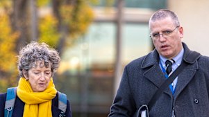 Crown Prosecutor Nanette Rogers, SC, and Detective Acting Sergeant Stephen Eppingstal.