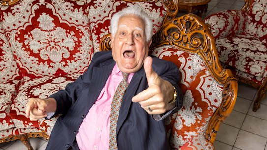 Franco Cozzo in his Footscray furniture showroom November 19, 2021.