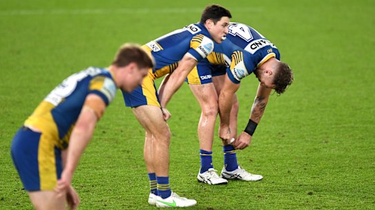 The Eels look to be struggling away from home in Queensland.