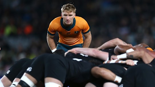 Tate McDermott has kept the Wallabies in the mix at Eden Park.
