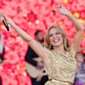 Kylie Minogue performs at Glastonbury in 2019. 