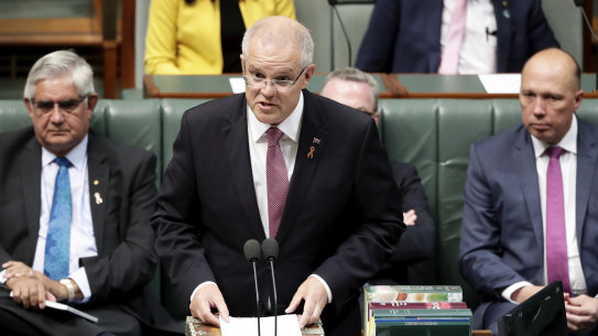 Prime Minister Scott Morrison delivers the Closing the Gap speech.