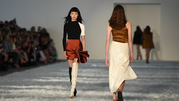 Mismatched shoes were on trend at Bec and Bridge at Fashion Week on Monday.