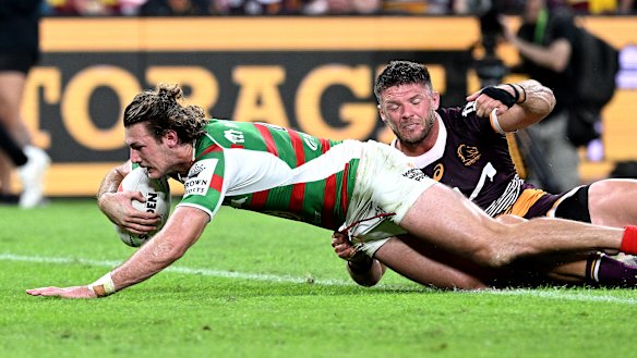 Campbell Graham needed 29 painkilling injections to get through the 2023 season, but he still won the Rabbitohs player of the year award.