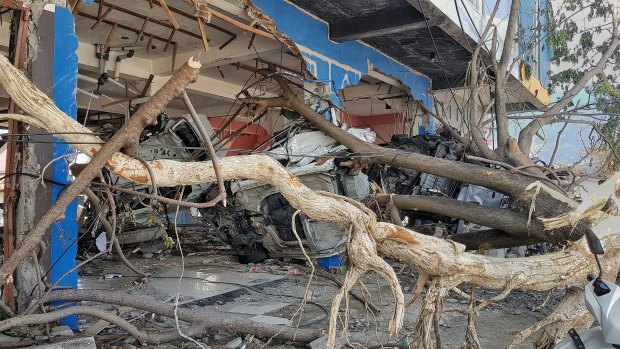 The tsunami destroyed the Talise beachfront in Palu.