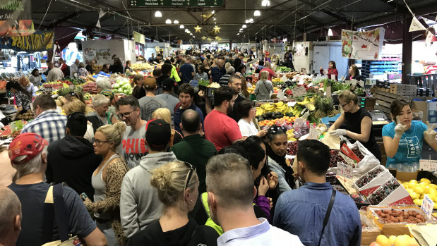 Shoppers were out in their droves early on Christmas Eve.