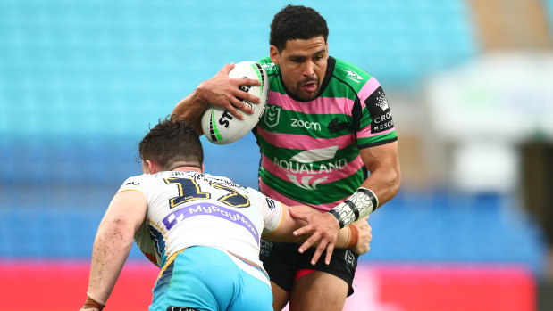 Rabbitohs five-eighth Cody Walker during yesterday’s big win over the Titans.