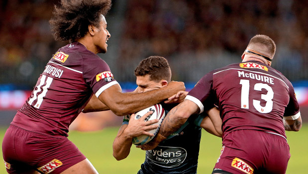 Chief protagonists Felise Kaufusi and Josh McGuire didn't miss Nathan Cleary in Origin II.