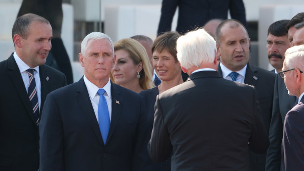 US Vice-President Mike Pence attends an international ceremony to commemorate the 80th anniversary of the outbreak of World War II on in Warsaw, Poland. 