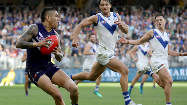 Michael Walters was a rare winner for Fremantle at Optus Stadium on Sunday.
