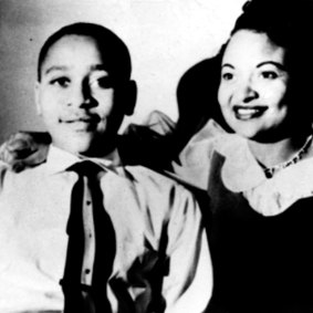 Emmett Till, whose lynching in 1955 became a catalyst for the civil rights movement, with his mother Mamie Till-Mobley.