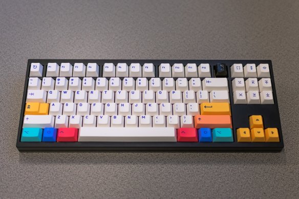 Mechanical keyboards can be customised with various colours and textures.