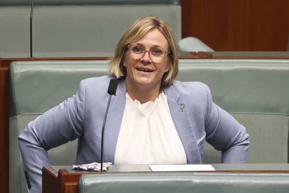 Crossbench MP Zali Steggall at Parliament House on Tuesday.