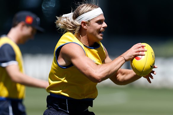 Bailey Smith trained with the Vics on Thursday.