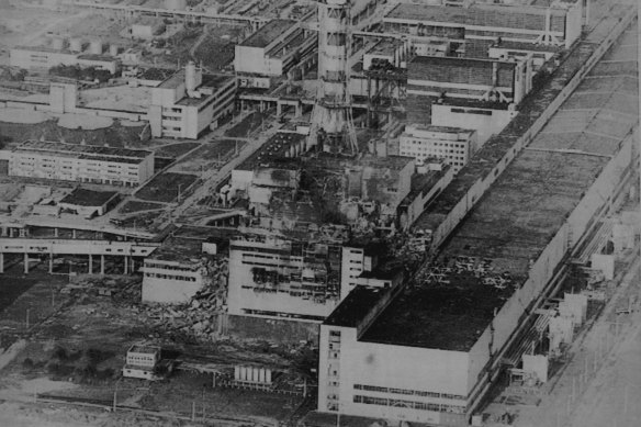 A view of Chernobyl Nuclear Power Station taken on May 9, 1986.