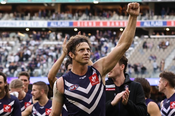 Dual-Brownlow medallist Nat Fyfe has announced he will step aside as captain of the Fremantle Dockers.
