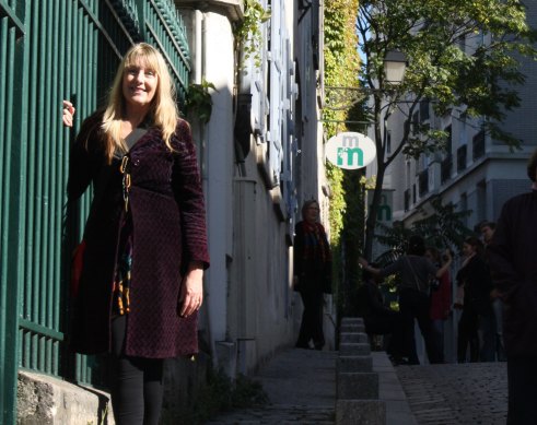 Katrina Kell at the Musee Montmartre on one of her research trips to Paris in 2012.