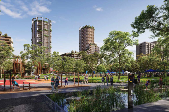 The government has lodged a lower-density plan than initially proposed for part of the Waterloo public housing estate.