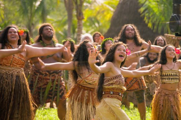 Catherine Laga’aia as Moana in Disney’s live-action film.