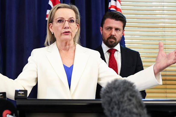 Opposition Leader Sussan Ley and her home affairs spokesman Jonno Duniam.