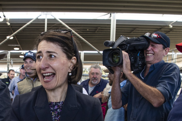 NSW Premier Gladys Berejiklian on the campaign trail earlier this month.