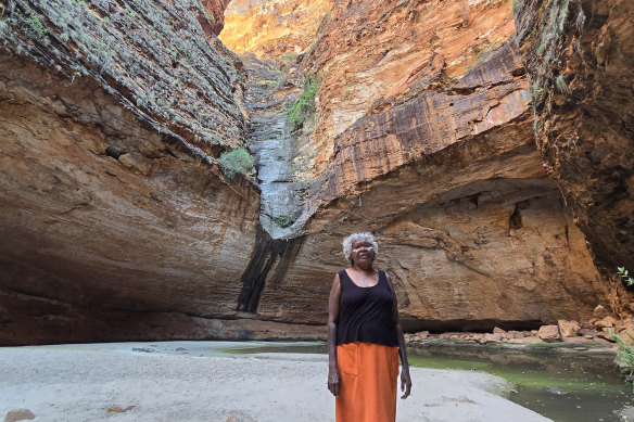 Cherylene Noketta on location at Purnululu National Park. 