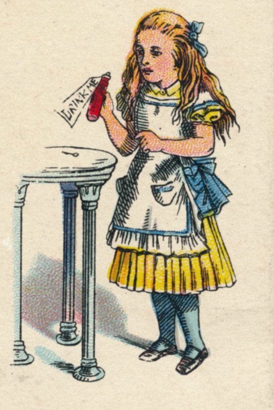 Alice in Wonderland, from Lewis Carroll’s classic book.