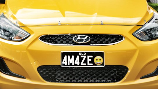 Some examples of emoji plates to be available in Queensland from March 1.