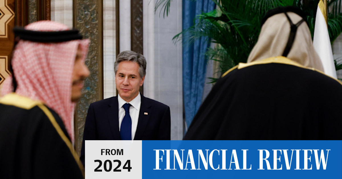 US Secretary of State Antony Blinken meets with Qatar and Jordanian ...