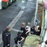 A still taken from footage of the alleged assault in Geelong last Wednesday.