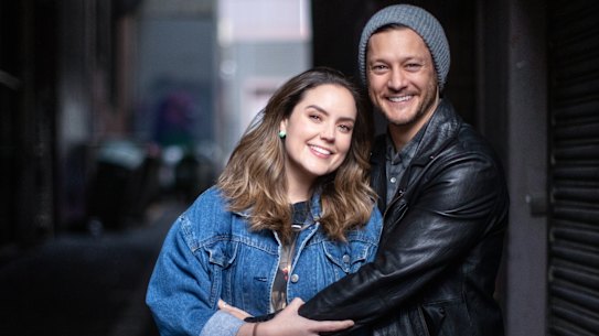 Georgie Tunny and Rob Mills: "Rob loves talking about feelings, he loves crying and hugging it out."