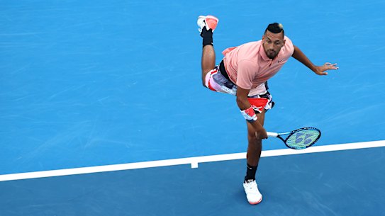Nick Kyrgios' big serve has drawn praise from Novak Djokovic and Andy Murray.