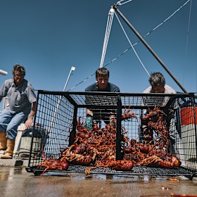 The co-op team fish just off the coast.
