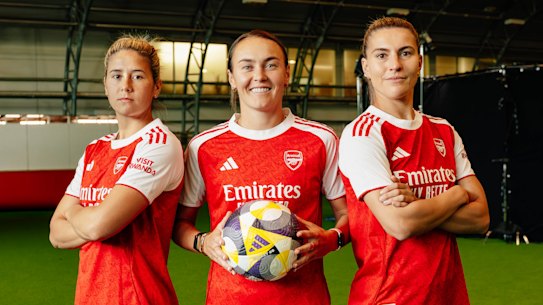 Matildas Kyra Cooney-Cross, Caitlin Foord and Steph Catley are gunning for the WSL title with Arsenal.