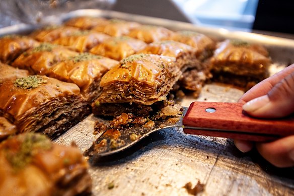 Walnut baklava.
